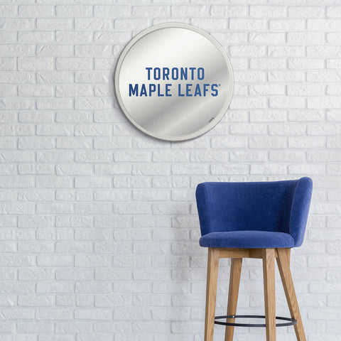 Toronto Maple Leafs: Secondary Logo - Modern Disc Mirrored Wall Sign