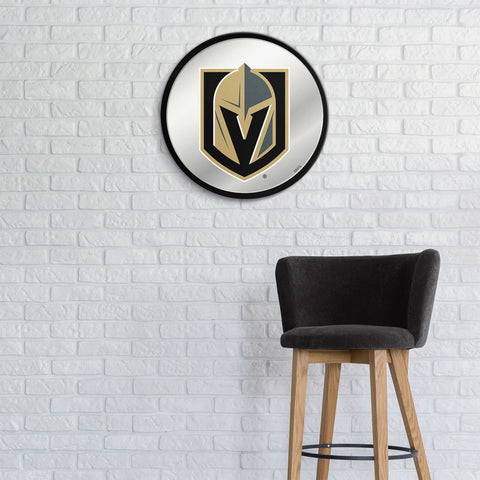 Vegas Golden Knights: Modern Disc Mirrored Wall Sign