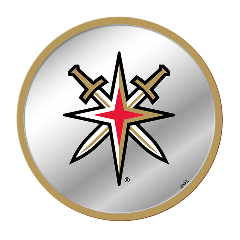 Vegas Golden Knights: Secondary Logo - Modern Disc Mirrored Wall Sign