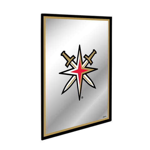 Vegas Golden Knights: Logo - Framed Mirrored Wall Sign Gold