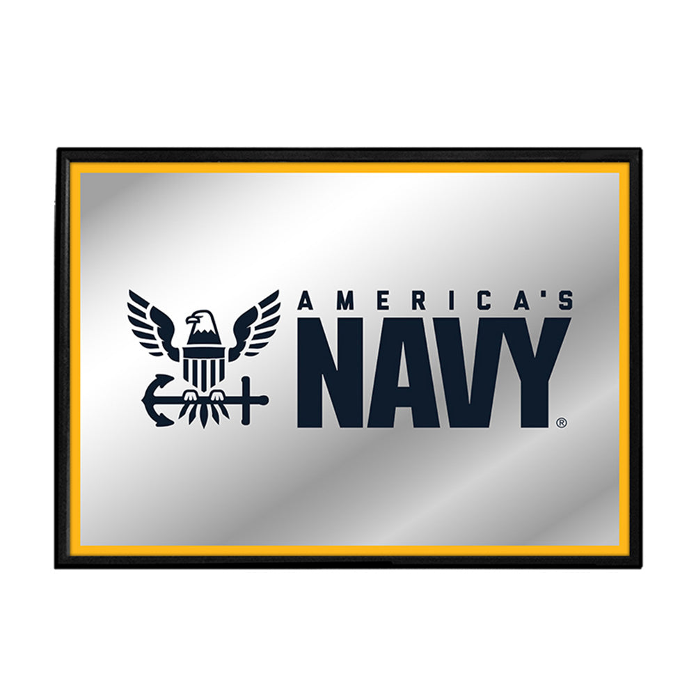 US Navy: Framed Mirrored Wall Sign - The Fan-Brand