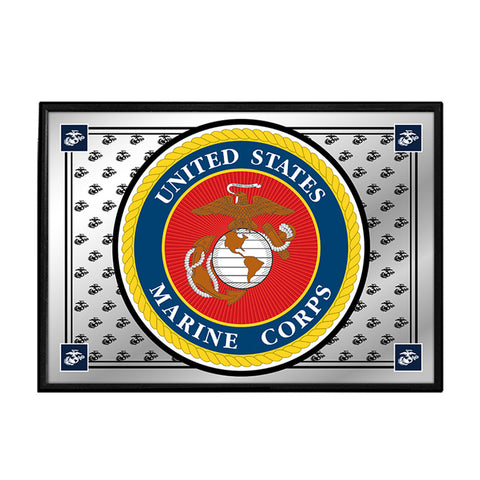US Marine Corps: Seal - Framed Mirrored Wall Sign