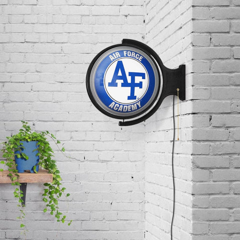 Air Force Falcons: Original Round Rotating Lighted Wall Sign - The Fan-Brand