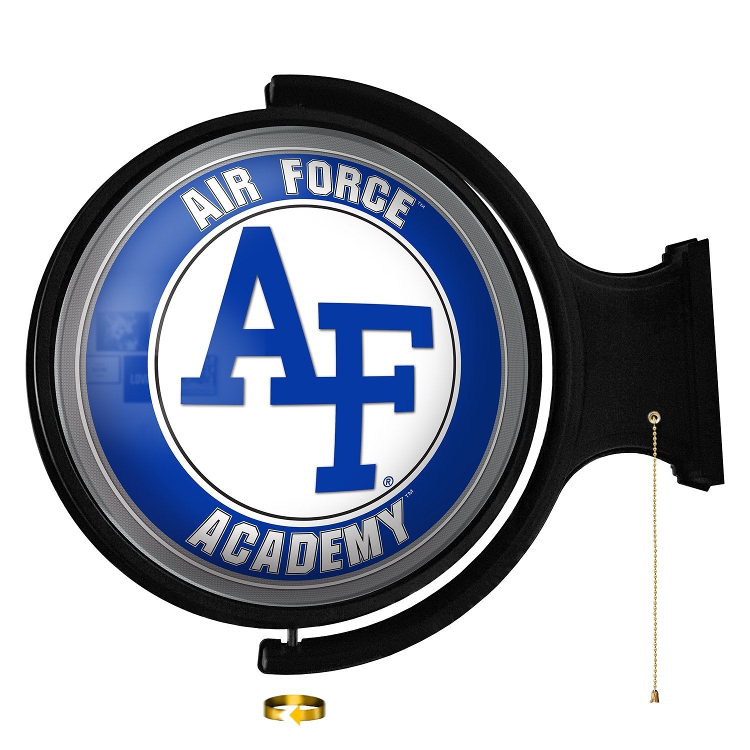 Air Force Falcons: Round Slimline Lighted Wall Sign - The Fan-Brand