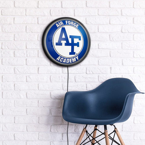 Air Force Falcons: Round Slimline Lighted Wall Sign - The Fan-Brand