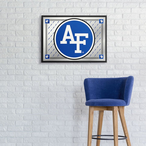 Air Force Falcons: Team Spirit - Framed Mirrored Wall Sign - The Fan-Brand
