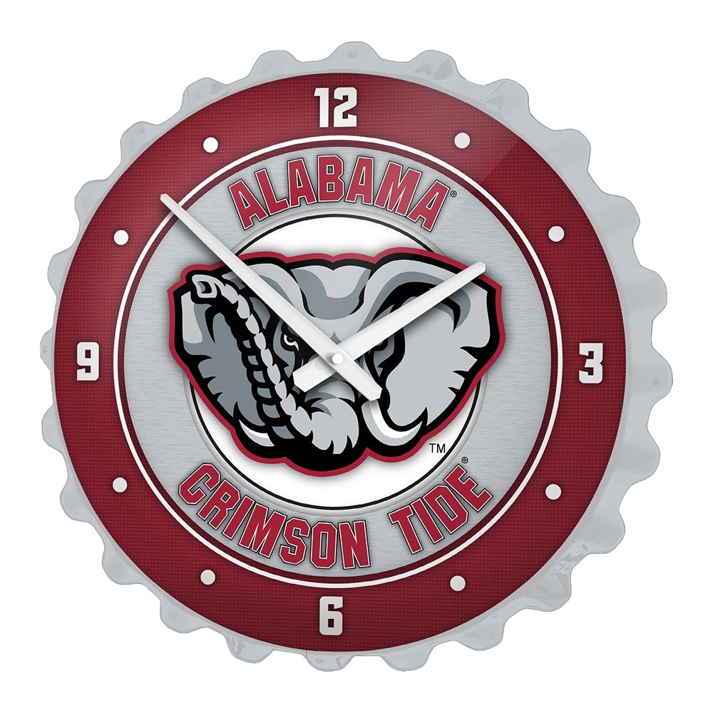 Alabama Crimson Tide: Al Logo - Bottle Cap Wall Clock - The Fan-Brand