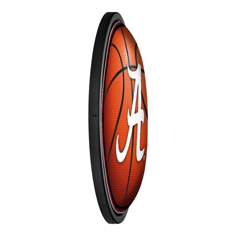 Alabama Crimson Tide: Basketball - Round Slimline Lighted Wall Sign - The Fan-Brand