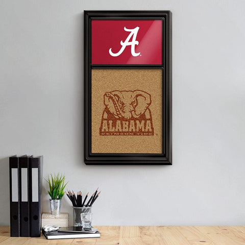 Alabama Crimson Tide: Dual Logo - Cork Note Board - The Fan-Brand