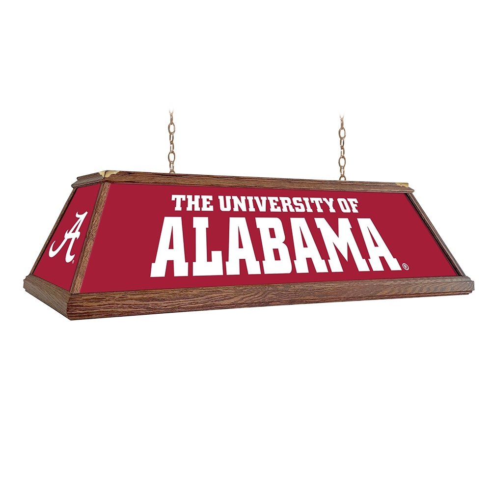Alabama Crimson Tide: Premium Wood Pool Table Light - The Fan-Brand