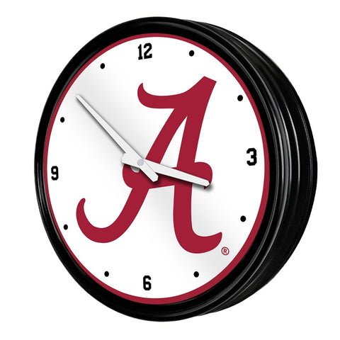 Alabama Crimson Tide: Retro Lighted Wall Clock - The Fan-Brand