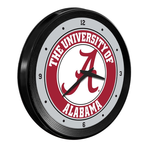Alabama Crimson Tide: Ribbed Frame Wall Clock - The Fan-Brand