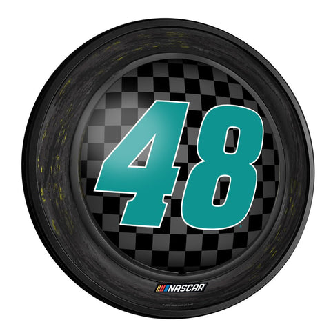 Alex Bowman: Tire Framed - Round Slimline Lighted Wall Sign - The Fan-Brand