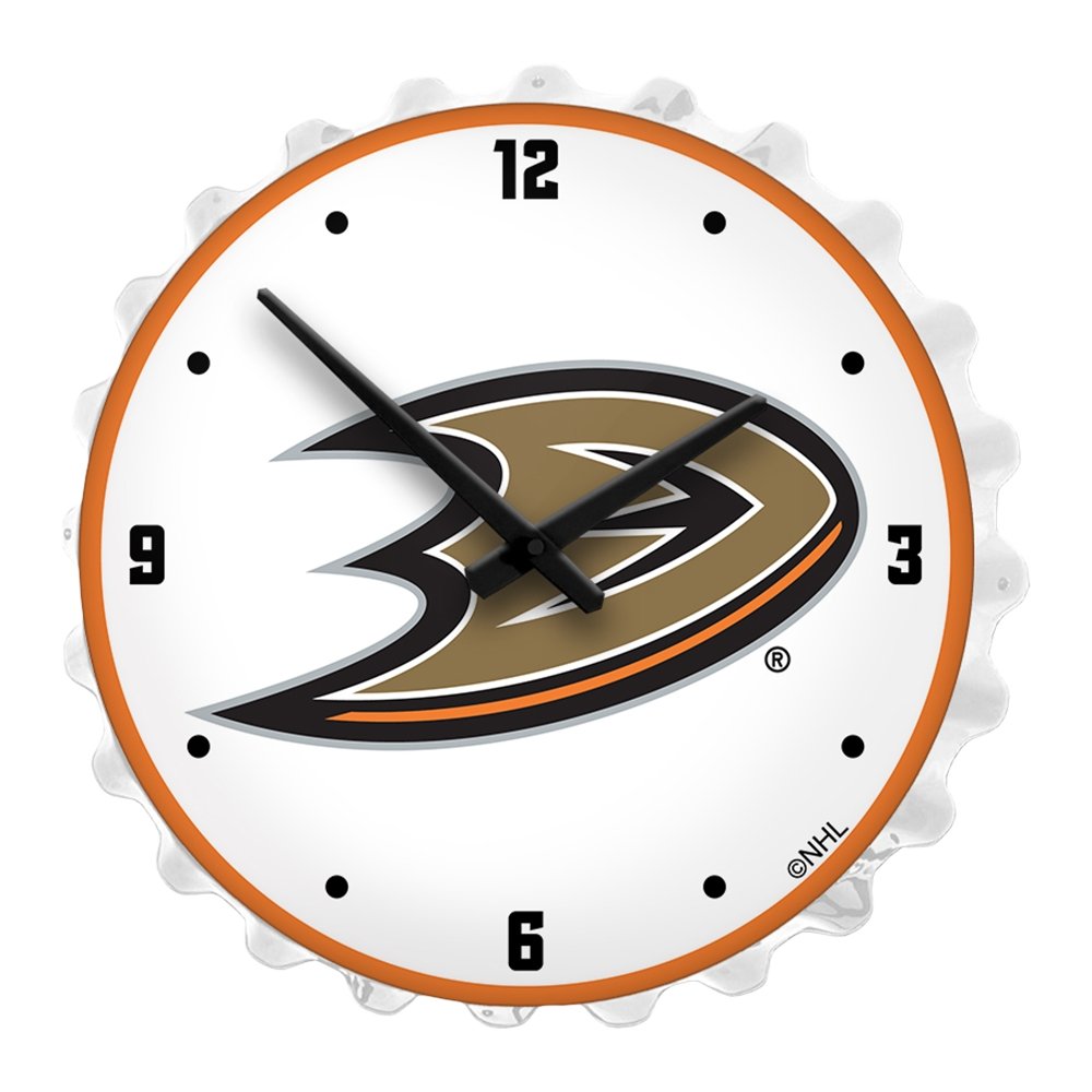 Anaheim Ducks: Bottle Cap Lighted Wall Clock - The Fan-Brand