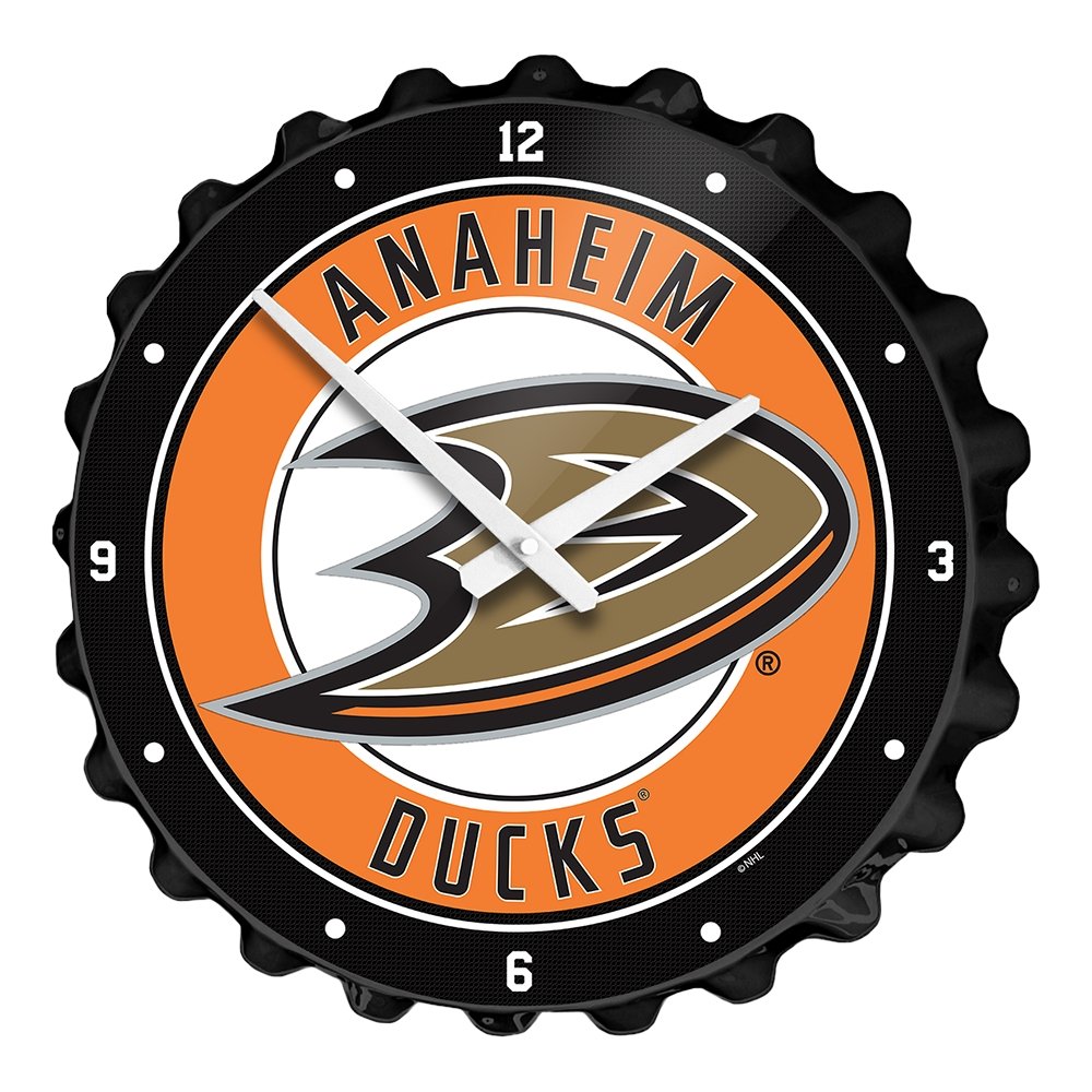 Anaheim Ducks: Bottle Cap Wall Clock - The Fan-Brand