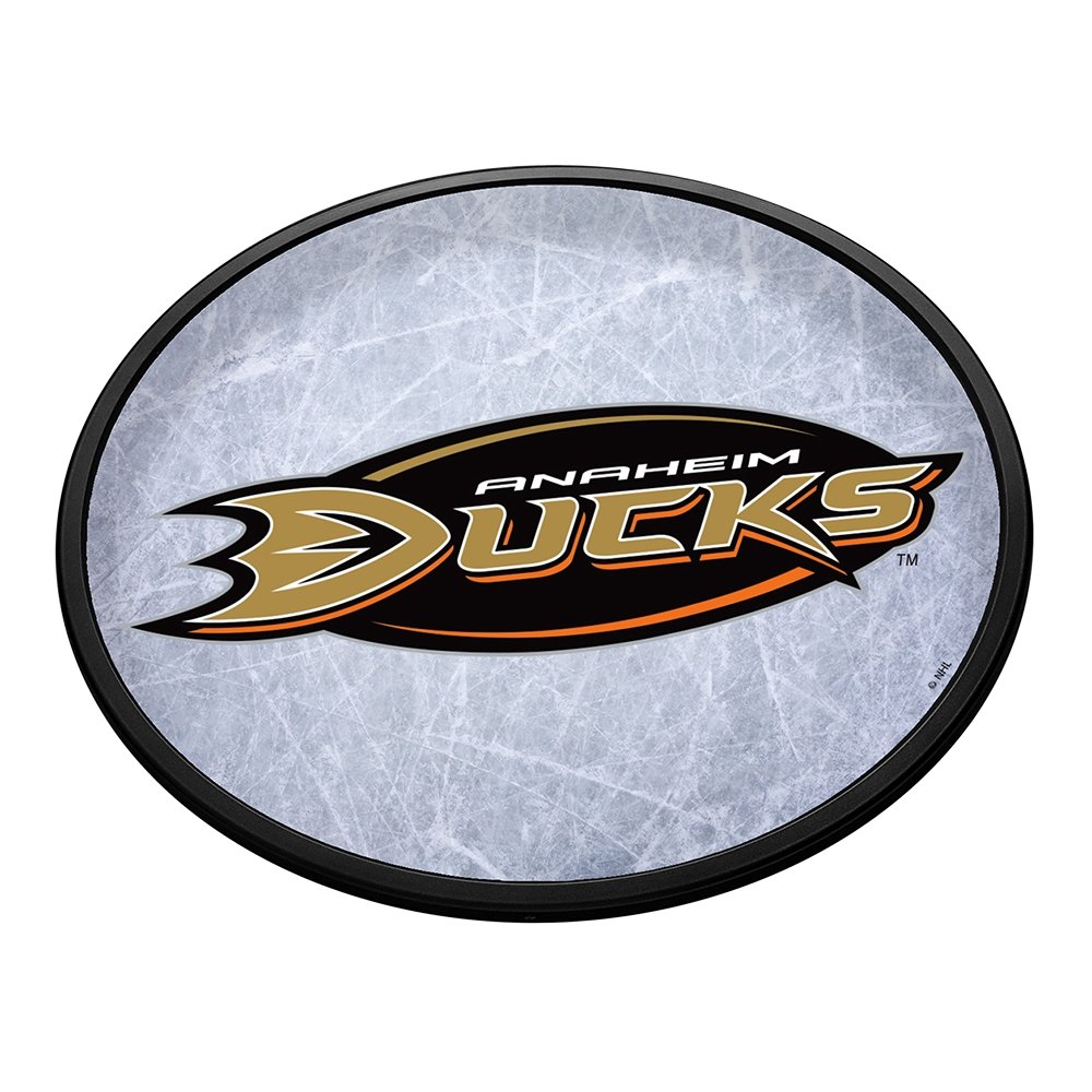 Anaheim Ducks: Ice Rink - Oval Slimline Lighted Wall Sign - The Fan-Brand