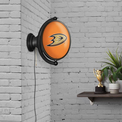 Anaheim Ducks: Original Oval Rotating Lighted Wall Sign - The Fan-Brand