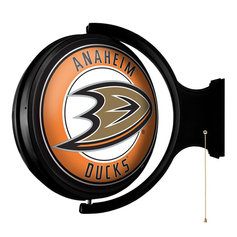 Anaheim Ducks: Original Round Rotating Lighted Wall Sign - The Fan-Brand