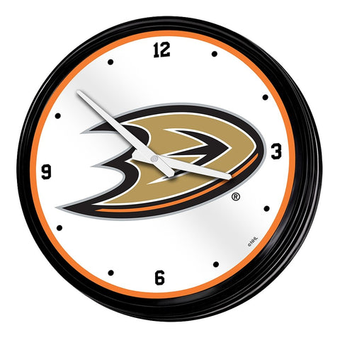 Anaheim Ducks: Retro Lighted Wall Clock - The Fan-Brand