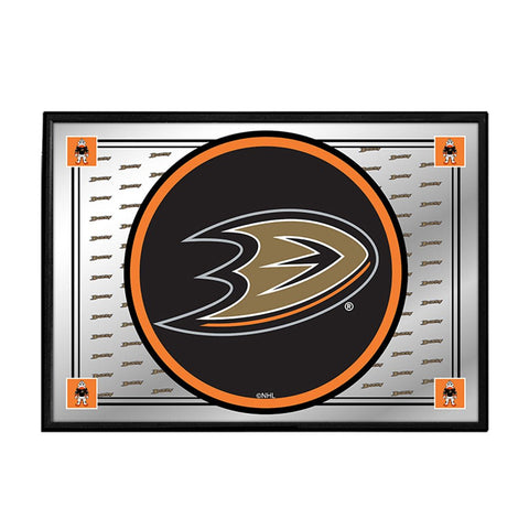 Anaheim Ducks: Team Spirit - Framed Mirrored Wall Sign - The Fan-Brand