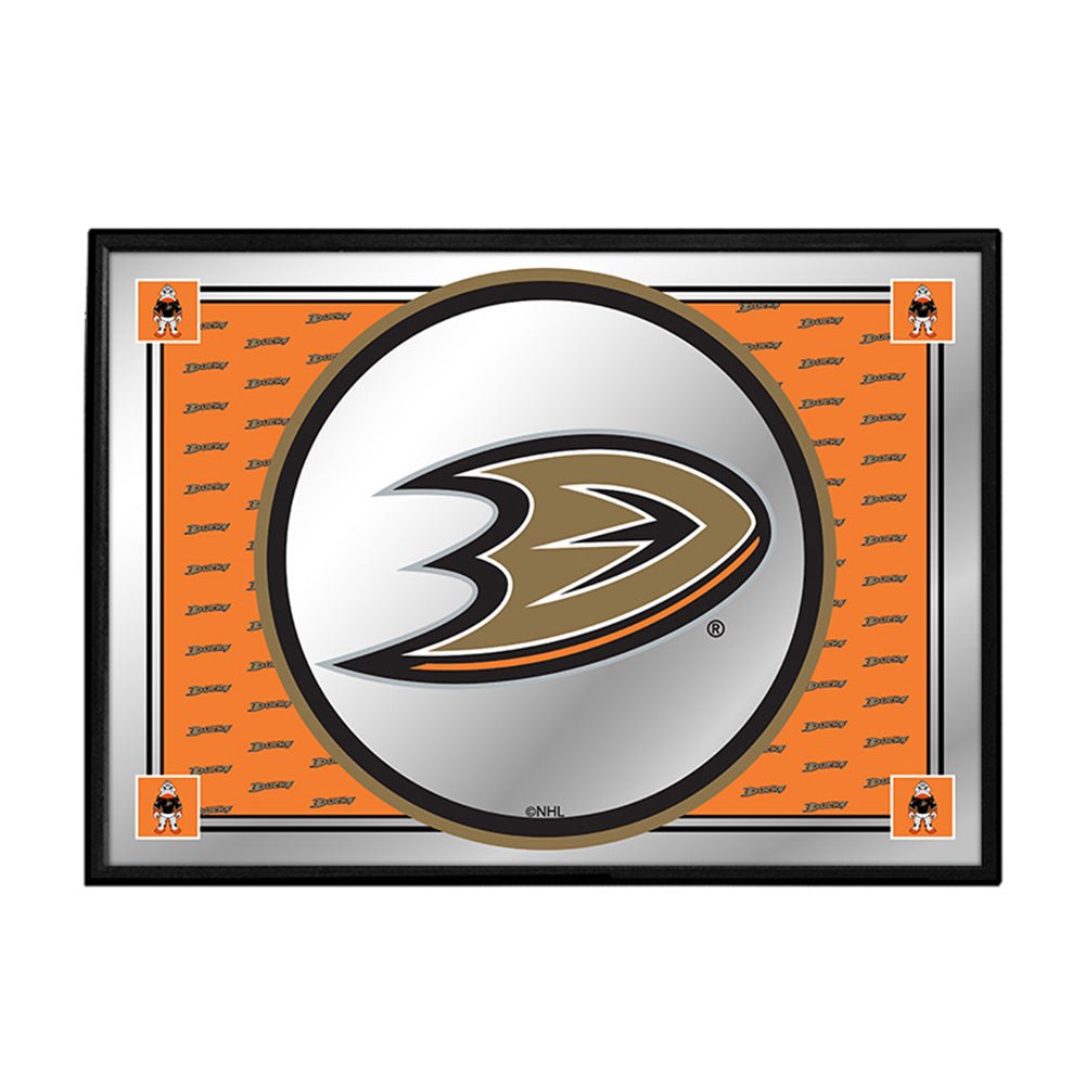 Anaheim Ducks: Team Spirit - Framed Mirrored Wall Sign - The Fan-Brand