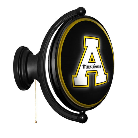 Appalachian State Mountaineers: Original Oval Rotating Lighted Wall Sign - The Fan-Brand