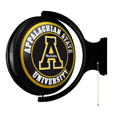 Appalachian State Mountaineers: Original Round Rotating Lighted Wall Sign - The Fan-Brand