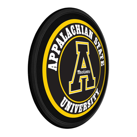 Appalachian State Mountaineers: Original Round Slimline Lighted Wall Sign - The Fan-Brand