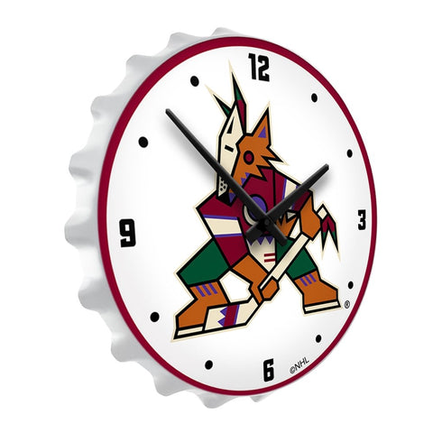 Arizona Coyotes: Bottle Cap Lighted Wall Clock - The Fan-Brand