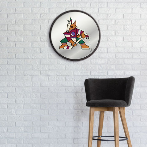 Arizona Coyotes: Modern Disc Mirrored Wall Sign - The Fan-Brand