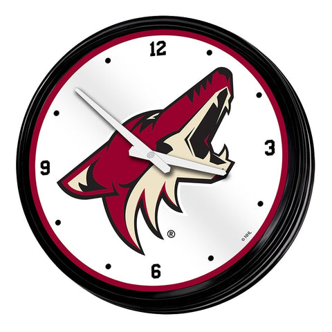 Arizona Coyotes: Retro Lighted Wall Clock - The Fan-Brand