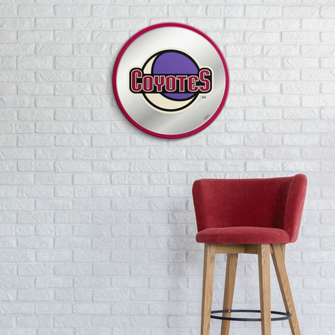 Arizona Coyotes: Secondary Logo - Modern Disc Mirrored Wall Sign - The Fan-Brand
