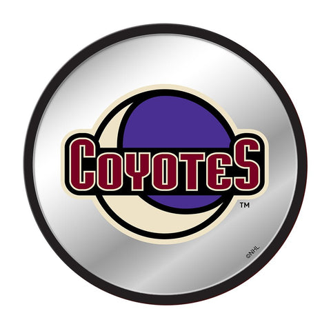 Arizona Coyotes: Secondary Logo - Modern Disc Mirrored Wall Sign - The Fan-Brand