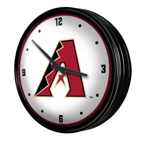 Arizona Diamondbacks: Wordmark - Retro Lighted Wall Clock - The Fan-Brand