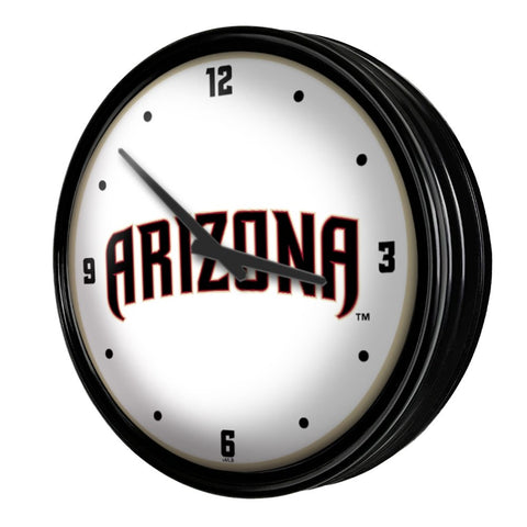 Arizona Diamondbacks: Wordmark - Retro Lighted Wall Clock - The Fan-Brand