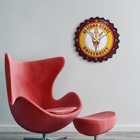 Arizona State Sun Devils: Bottle Cap Wall Clock - The Fan-Brand