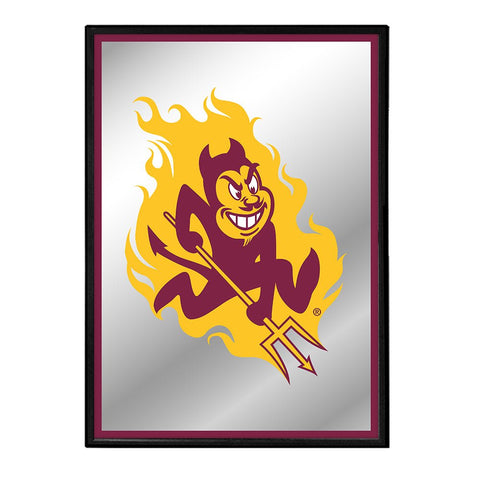 Arizona State Sun Devils: Mascot - Framed Mirrored Wall Sign - The Fan-Brand