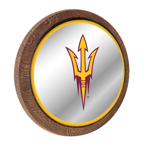 Arizona State Sun Devils: Mirrored Barrel Top Mirrored Wall Sign - The Fan-Brand