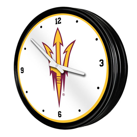 Arizona State Sun Devils: Retro Lighted Wall Clock - The Fan-Brand