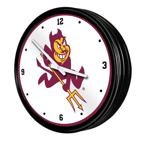 Arizona State Sun Devils: Sparky - Retro Lighted Wall Clock - The Fan-Brand