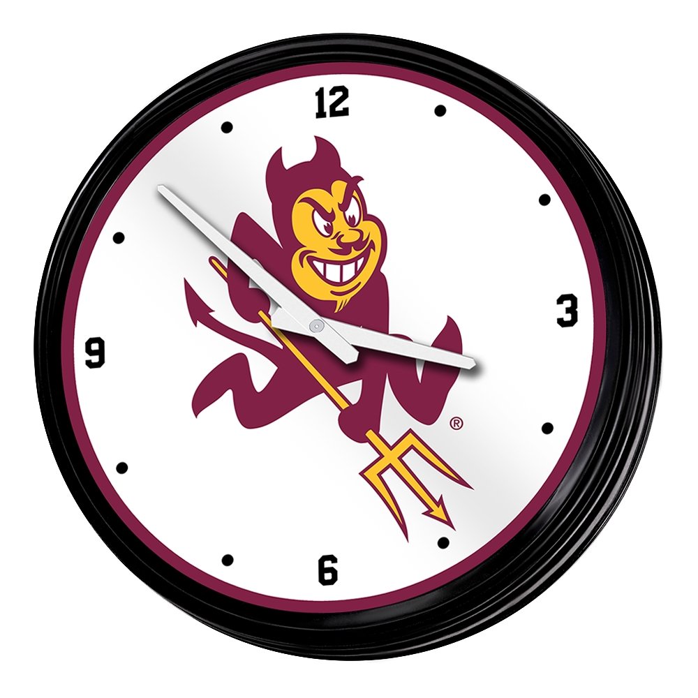 Arizona State Sun Devils: Sparky - Retro Lighted Wall Clock - The Fan-Brand