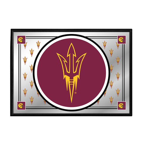 Arizona State Sun Devils: Team Spirit - Framed Mirrored Wall Sign - The Fan-Brand