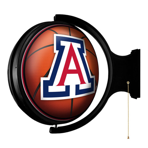 Arizona Wildcats: Basketball - Original Round Rotating Lighted Wall Sign - The Fan-Brand