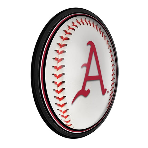 Arkansas Razorbacks: Baseball - Slimline Lighted Wall Sign - The Fan-Brand