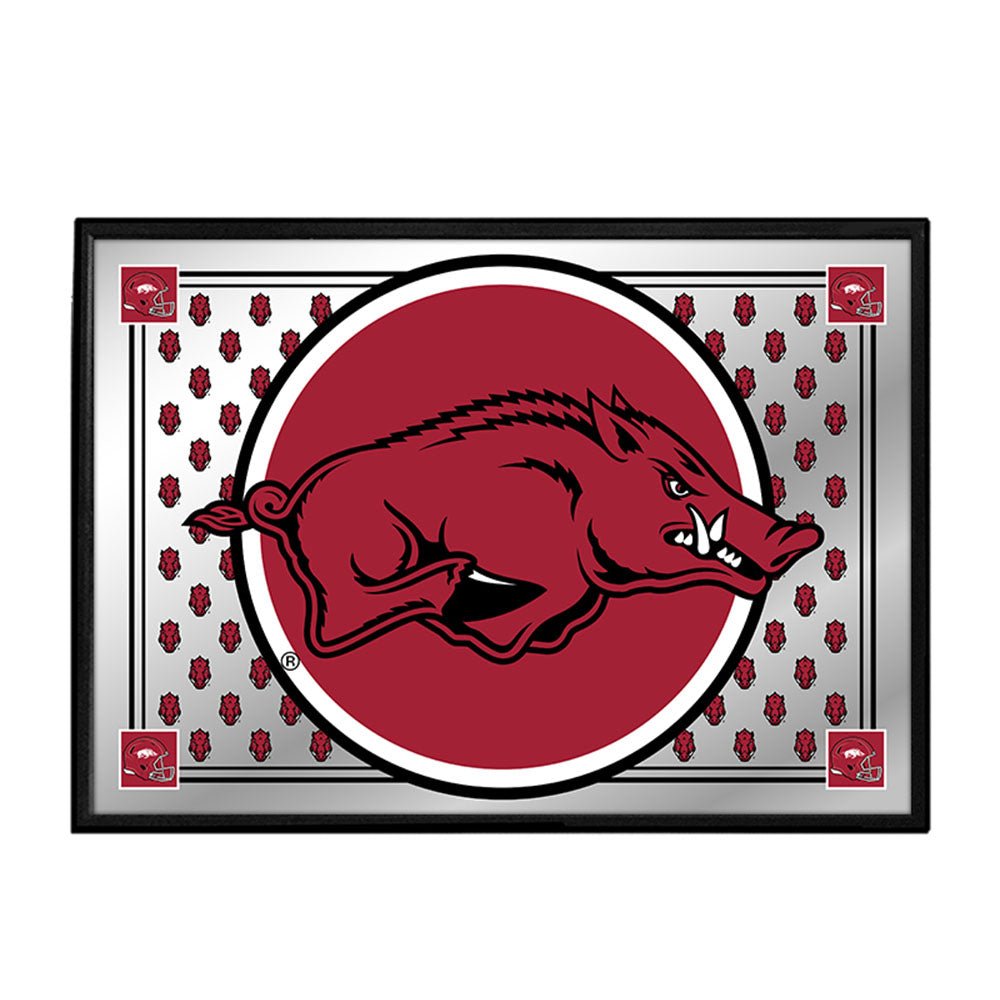 Razorback Welcomesign Arkansas Razorbacks: Mascot, Team Spirit Framed Mirrored Wall Sign ...