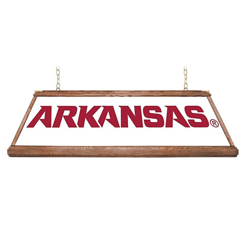 Arkansas Razorbacks: Premium Wood Pool Table Light - The Fan-Brand