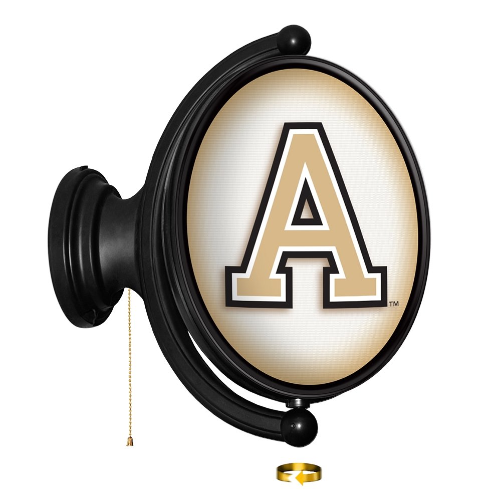 Army Black Knights: Original Oval Rotating Lighted Wall Sign - The Fan-Brand