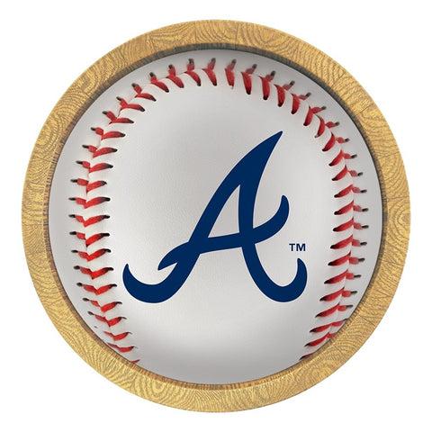 Atlanta Braves: Barrel Framed Lighted Wall Sign - The Fan-Brand