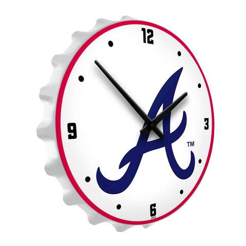 Atlanta Braves: Bottle Cap Lighted Wall Clock - The Fan-Brand