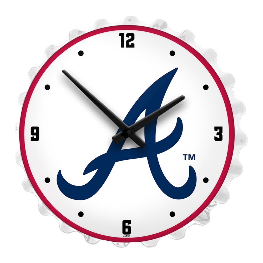 Atlanta Braves: Bottle Cap Lighted Wall Clock - The Fan-Brand